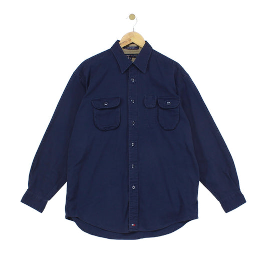 Mens Utility Shirt Button Up Long Sleeve