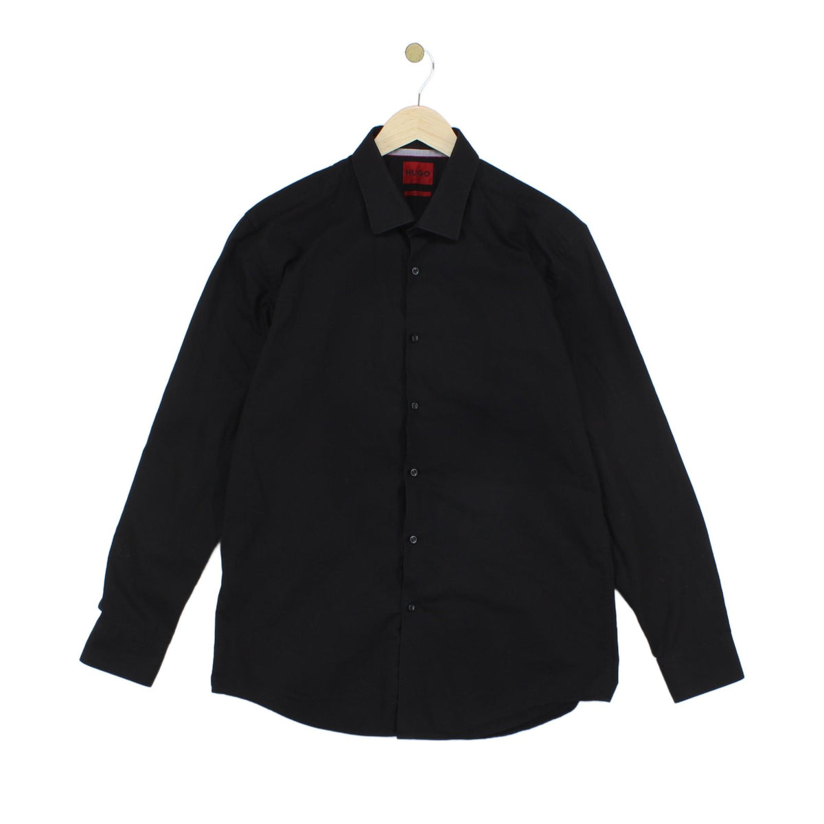 Mens Shirt Slim Fit Button Up Long Sleeve Collared