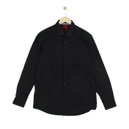Mens Shirt Slim Fit Button Up Long Sleeve Collared