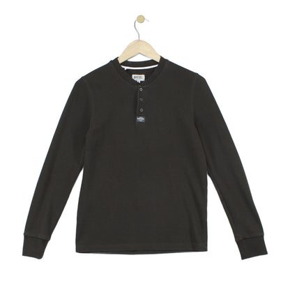 Mens T-Shirt Long Sleeve Buttons