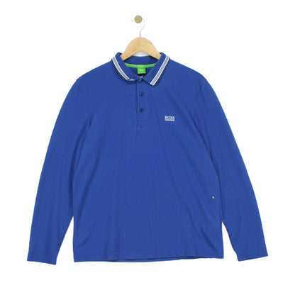 Mens Polo Shirt Long Sleeve Collar Classic