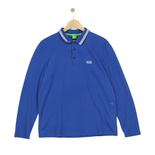 Mens Polo Shirt Long Sleeve Collar Classic