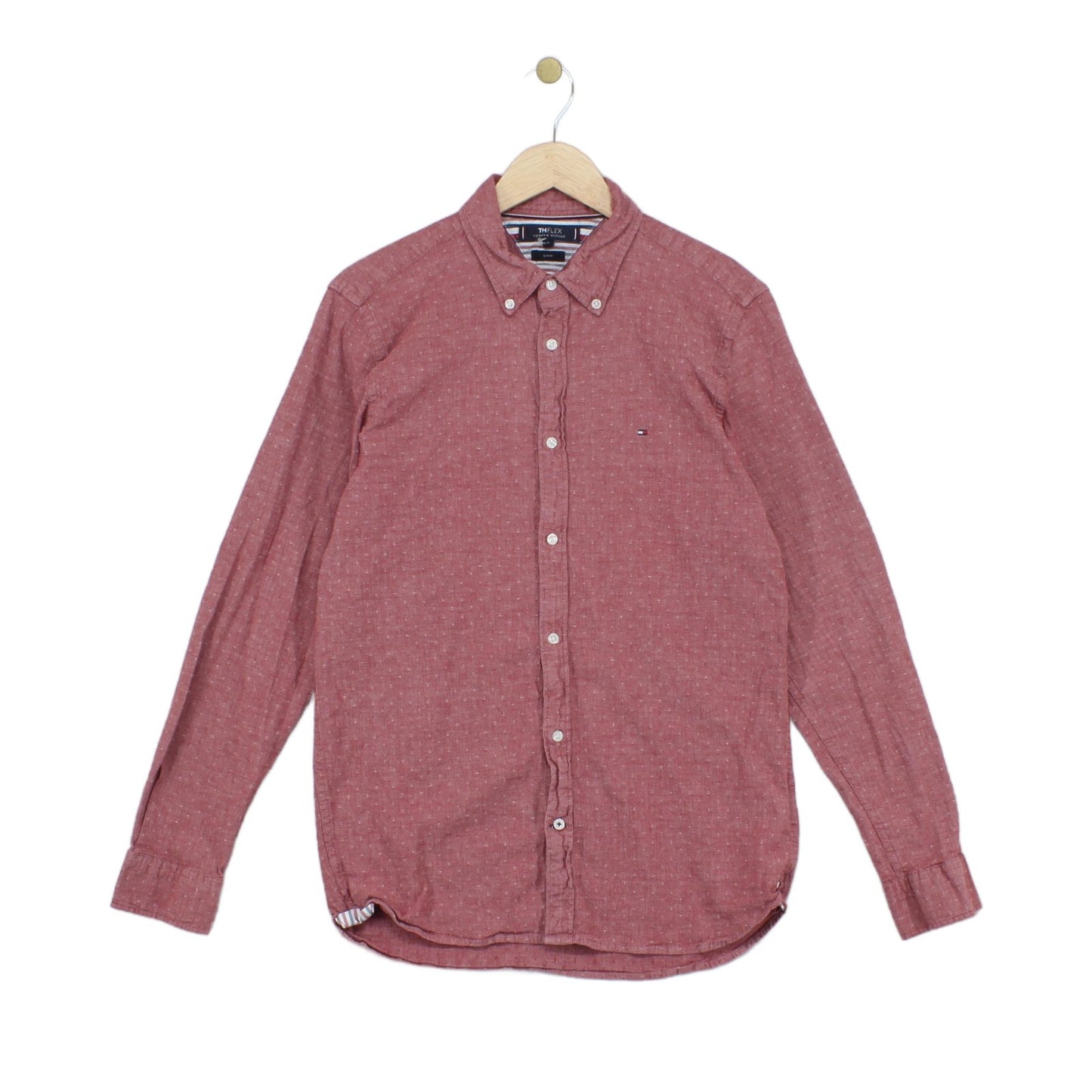 Mens Shirt Stretch Slim Fit Button Up Long Sleeve