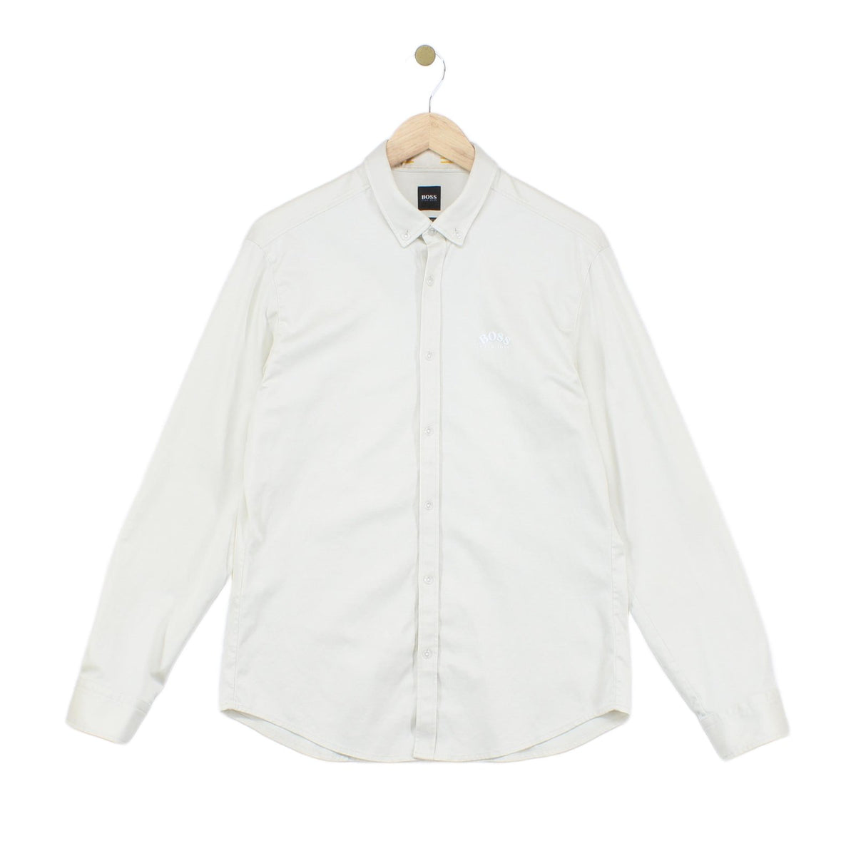 Mens Shirt Stretch Long Sleeve Button Up