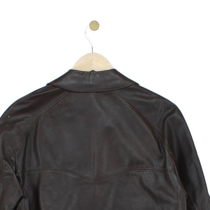 Mens Leather Jacket Full Zip Made In Sweden