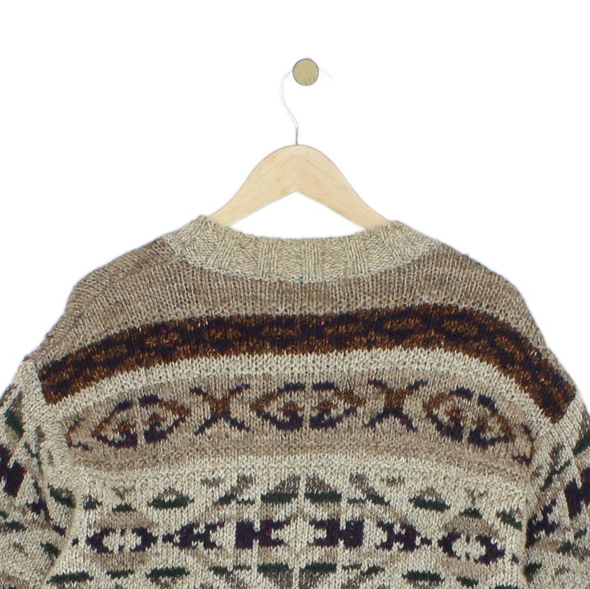Mens Fair Isle Jumper Made In Italy Knitted