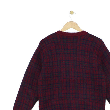Womens Mohair Cardigan Uk Made Knit Plaid