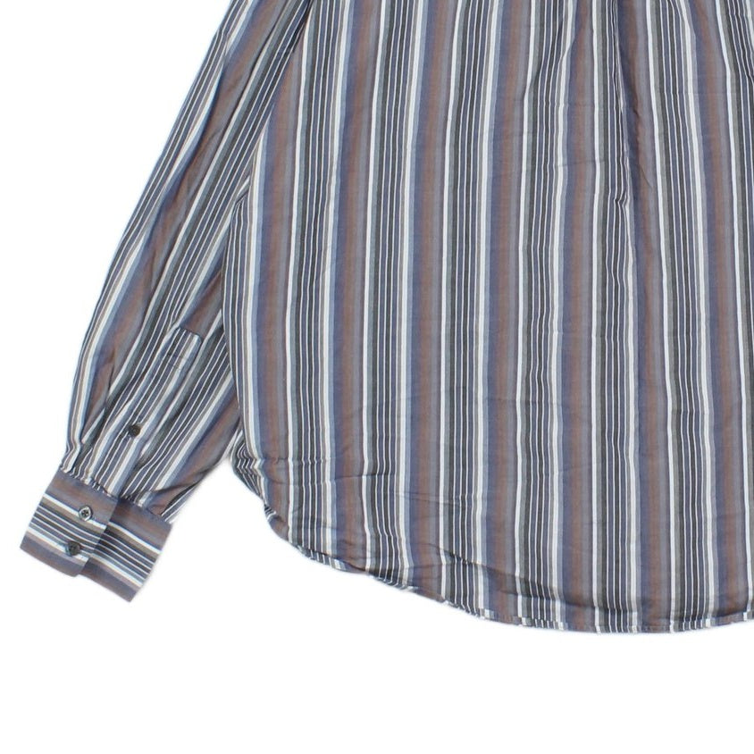 Mens Striped Shirt Button Up