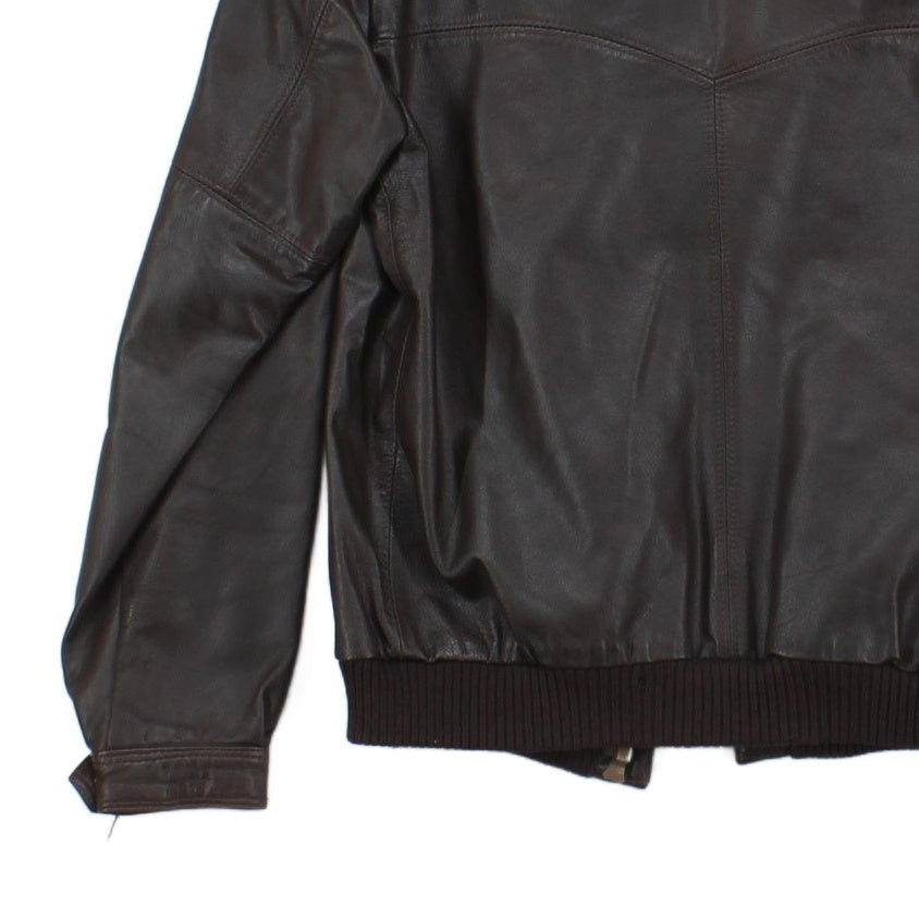 Mens Leather Jacket Full Zip Made In Sweden