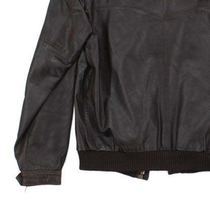 Mens Leather Jacket Full Zip Made In Sweden