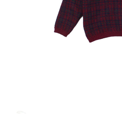 Womens Mohair Cardigan Uk Made Knit Plaid