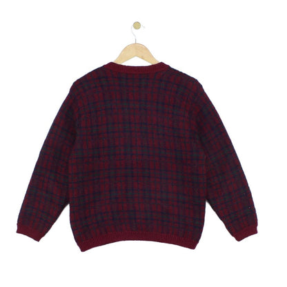 Womens Mohair Cardigan Uk Made Knit Plaid
