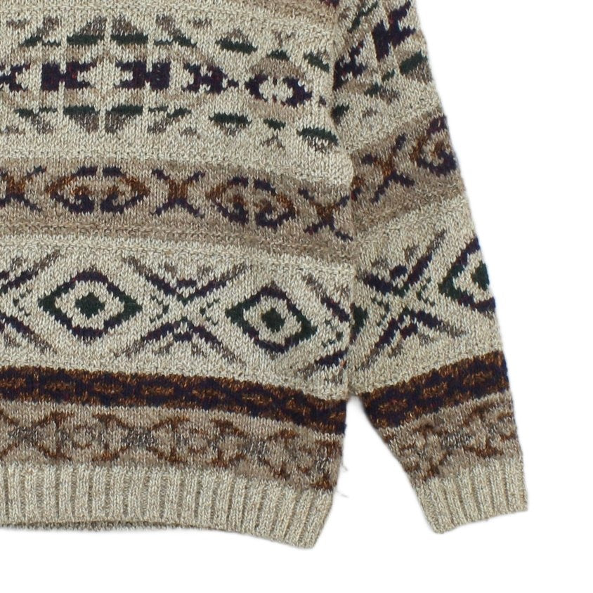 Mens Fair Isle Jumper Made In Italy Knitted