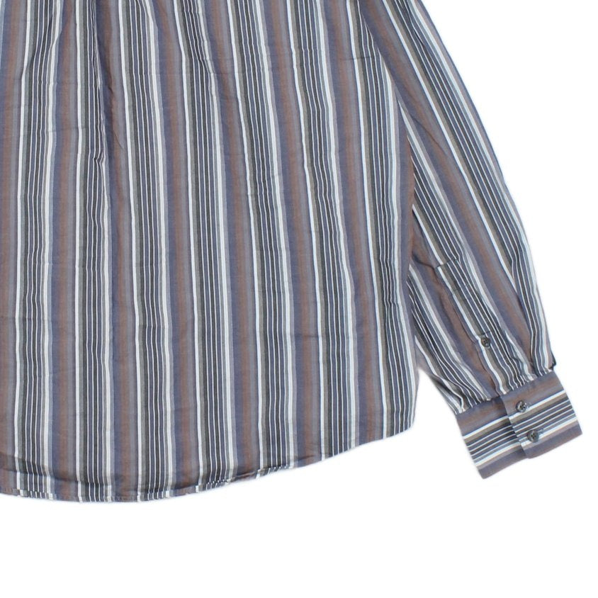 Mens Striped Shirt Button Up