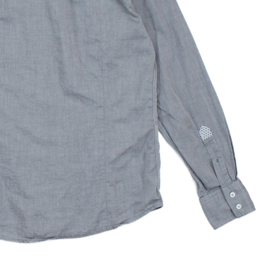 Mens Shirt Slim Fit Button Up Long Sleeve