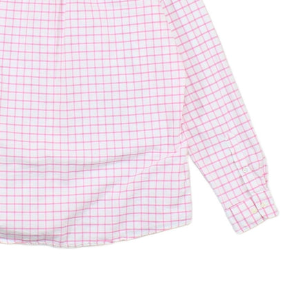 Mens Check Shirt Tailored Fit Long Sleeve
