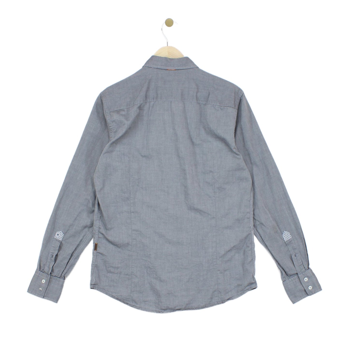 Mens Shirt Slim Fit Button Up Long Sleeve