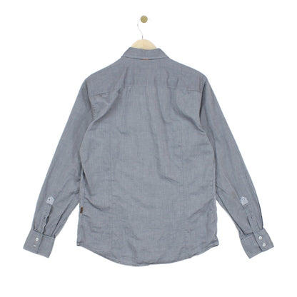 Mens Shirt Slim Fit Button Up Long Sleeve