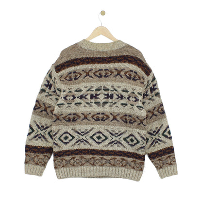 Mens Fair Isle Jumper Made In Italy Knitted