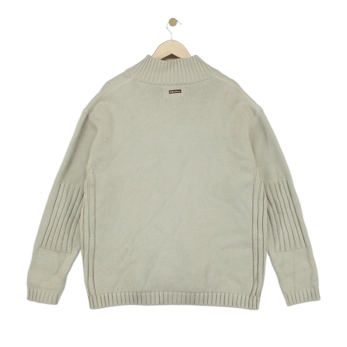 Mens Cardigan Ribbed Knit Full Zip