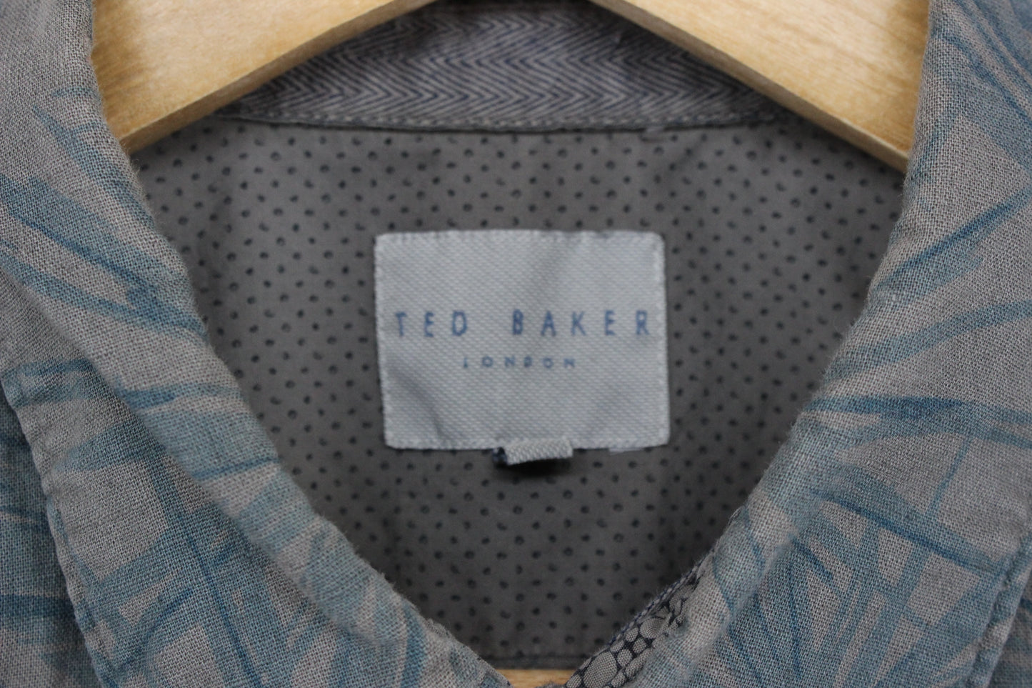 Mens Patterned Shirt Short Sleeve Cotton Linen