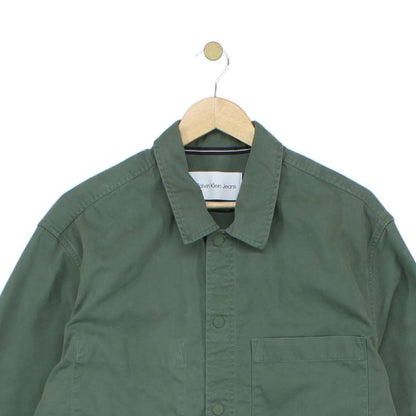 Mens Overshirt Relaxed Fit Long Sleeve Snap