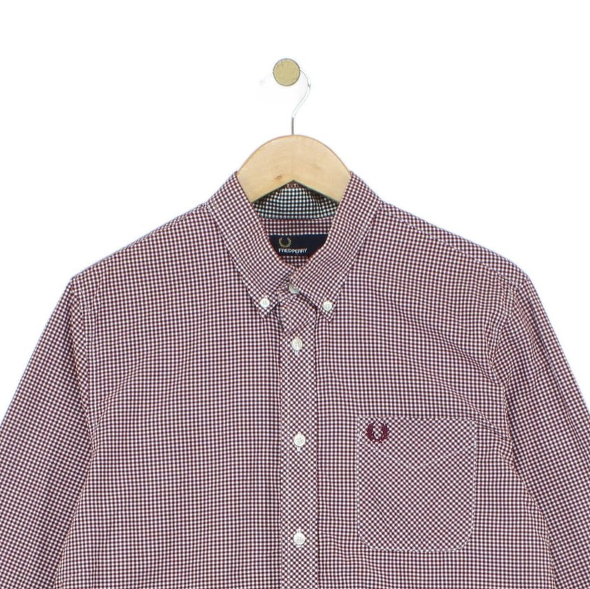 Mens Check Shirt Button Up Long Sleeve