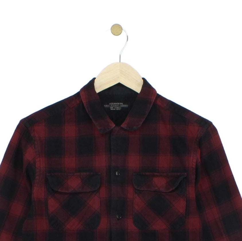 Mens Plaid Shirt Long Sleeve Button Up
