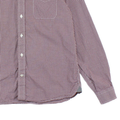 Mens Check Shirt Button Up Long Sleeve