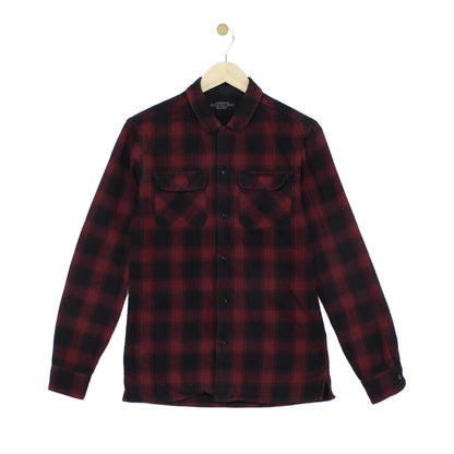 Mens Plaid Shirt Long Sleeve Button Up