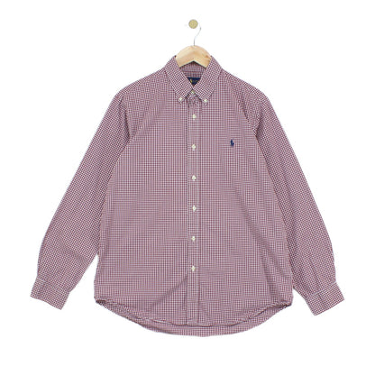 Mens Check Shirt Long Sleeve Classic Fit