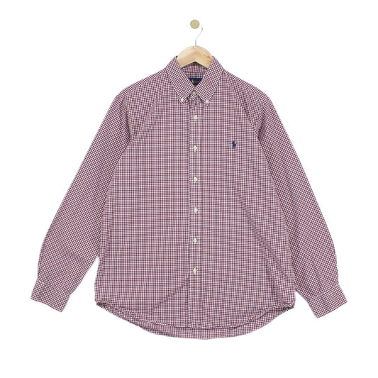 Mens Check Shirt Long Sleeve Classic Fit