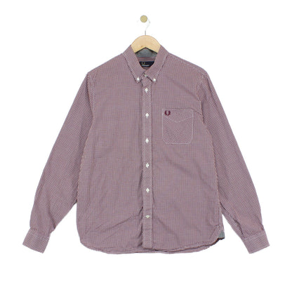 Mens Check Shirt Button Up Long Sleeve
