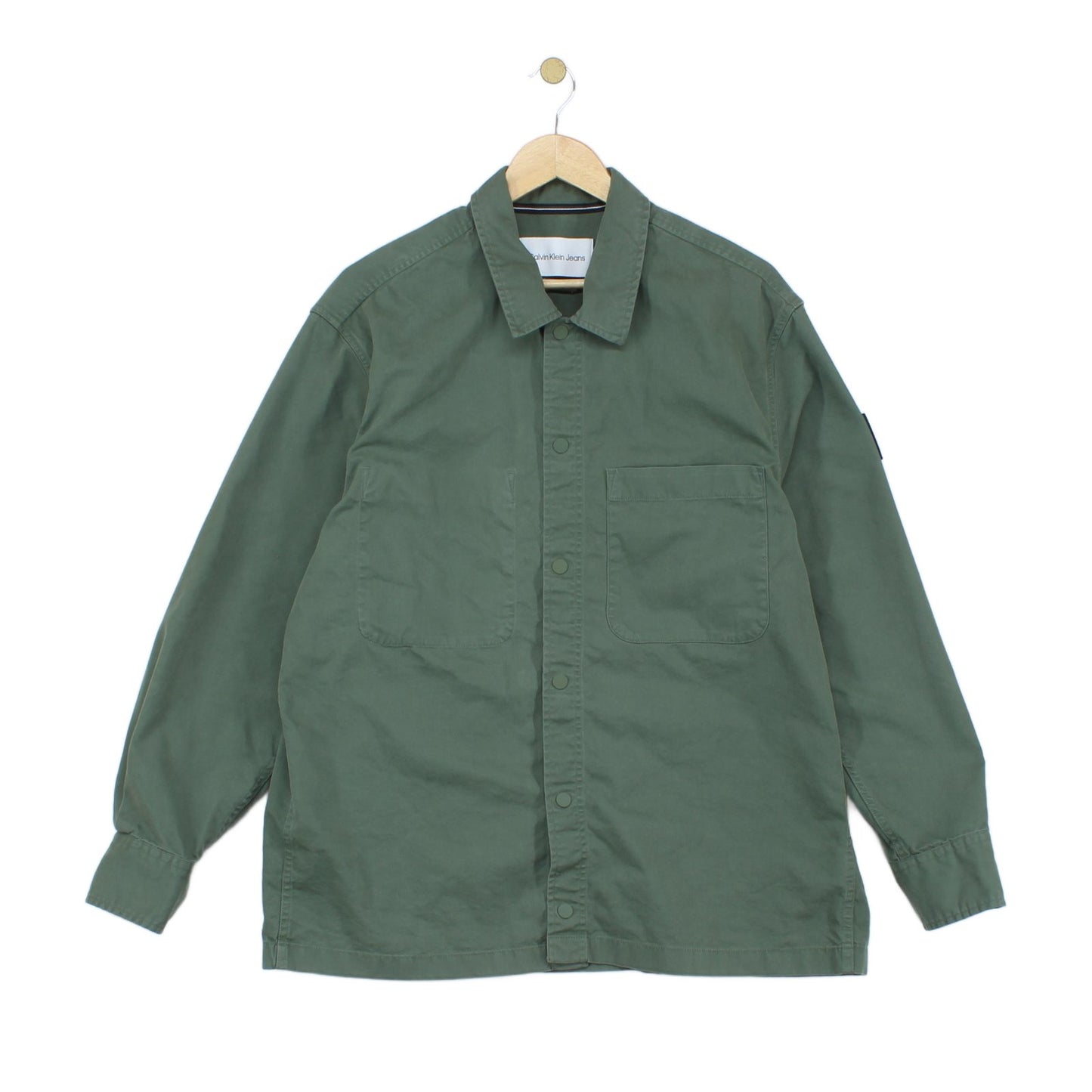 Mens Overshirt Relaxed Fit Long Sleeve Snap