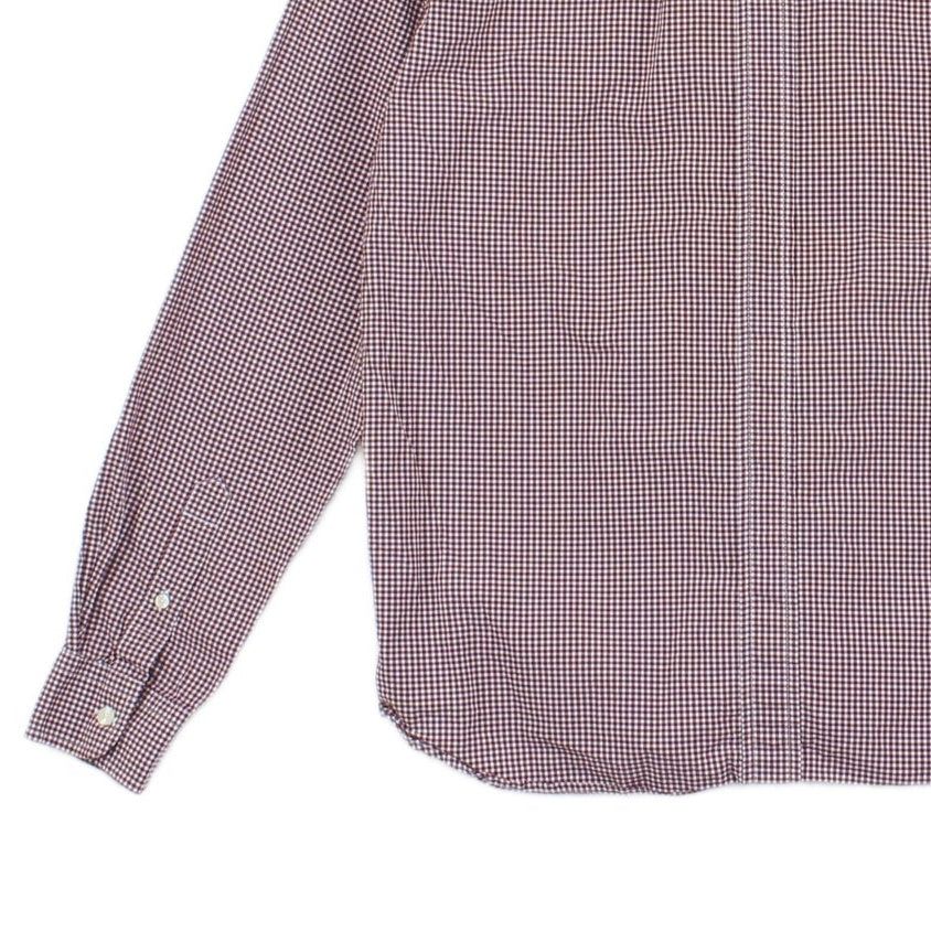 Mens Check Shirt Button Up Long Sleeve