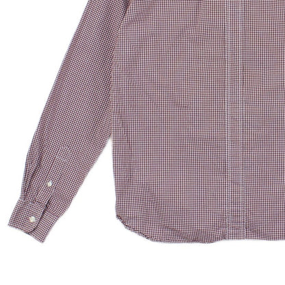 Mens Check Shirt Button Up Long Sleeve
