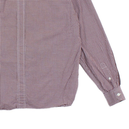 Mens Check Shirt Button Up Long Sleeve