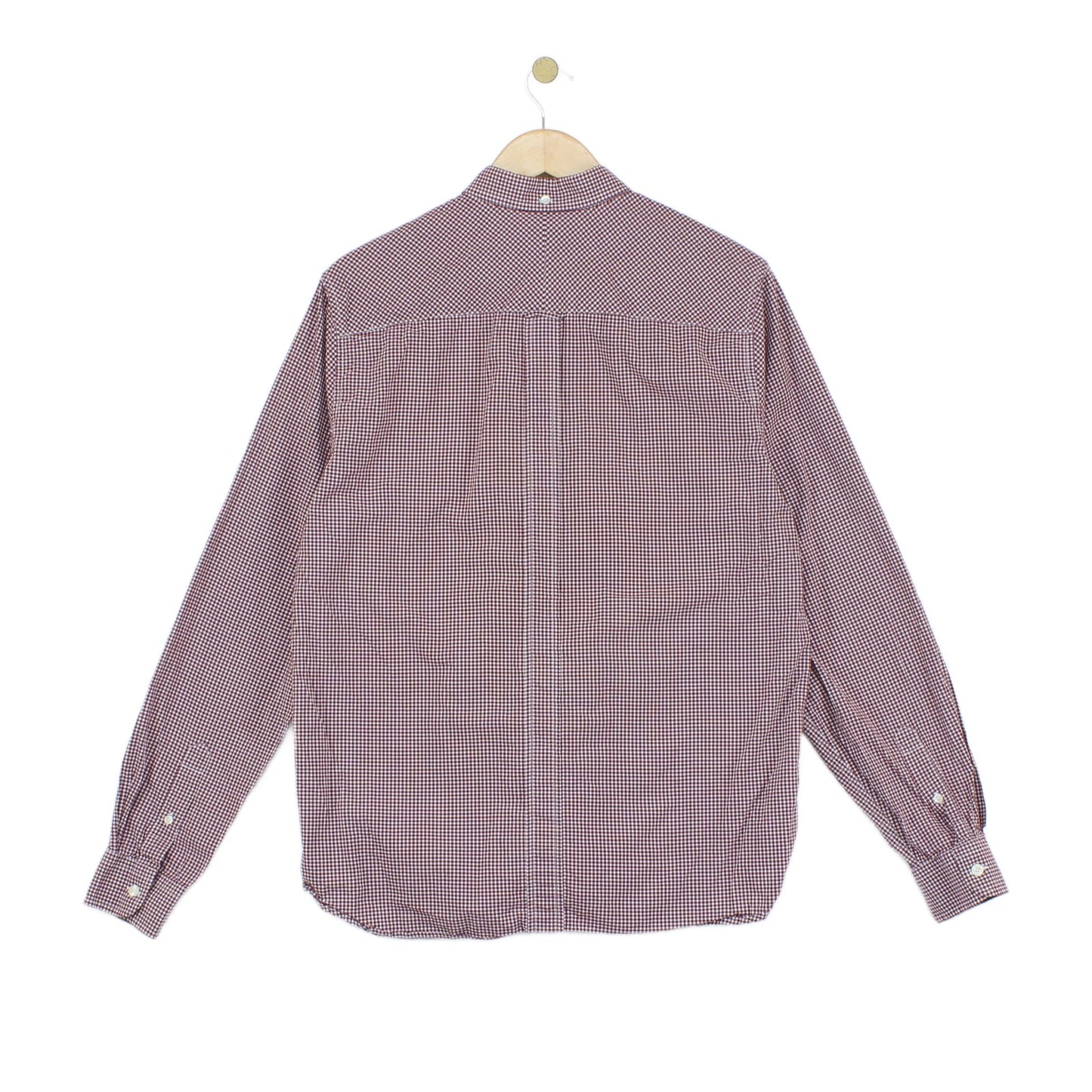 Mens Check Shirt Button Up Long Sleeve