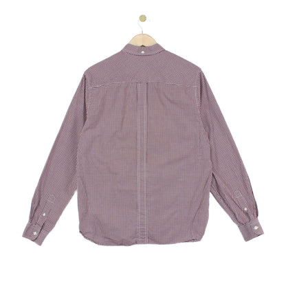 Mens Check Shirt Button Up Long Sleeve