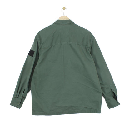 Mens Overshirt Relaxed Fit Long Sleeve Snap