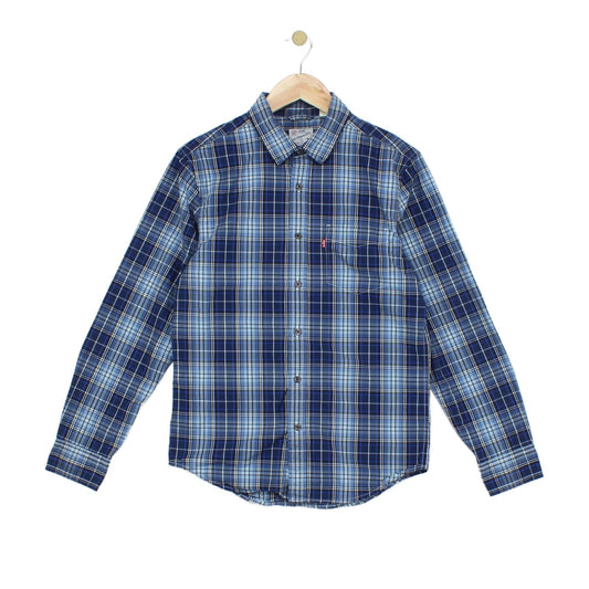 Mens Plaid Shirt Button Up Long Sleeve