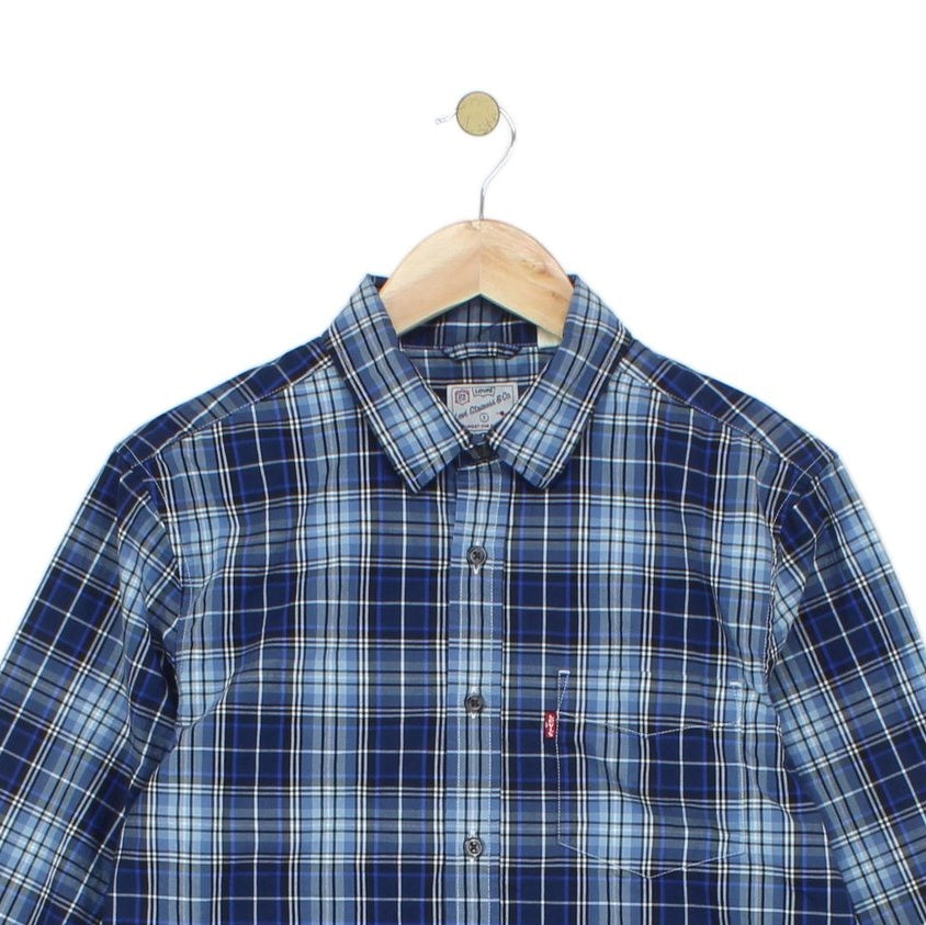 Mens Plaid Shirt Button Up Long Sleeve