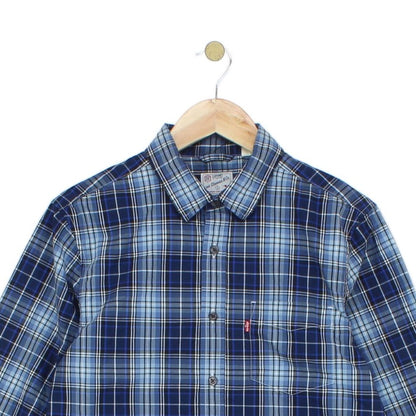 Mens Plaid Shirt Button Up Long Sleeve