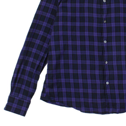Mens Check Shirt Slim Fit Long Sleeve