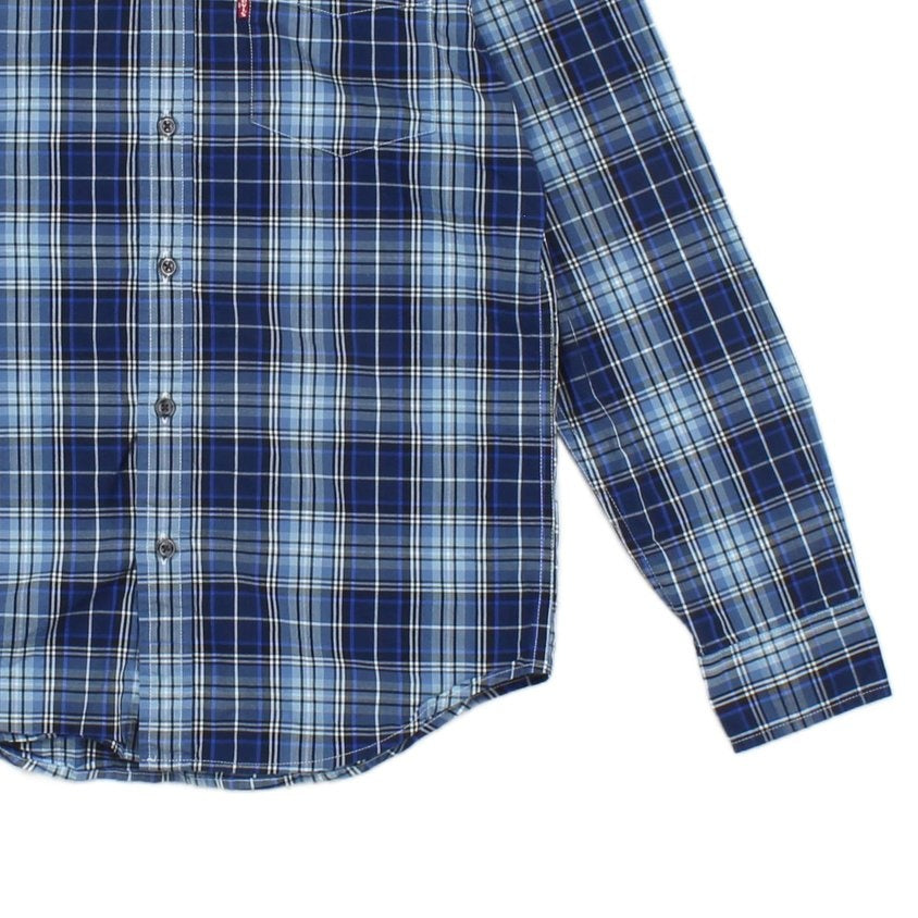 Mens Plaid Shirt Button Up Long Sleeve