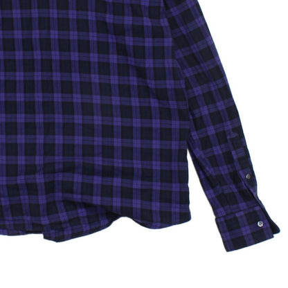 Mens Check Shirt Slim Fit Long Sleeve