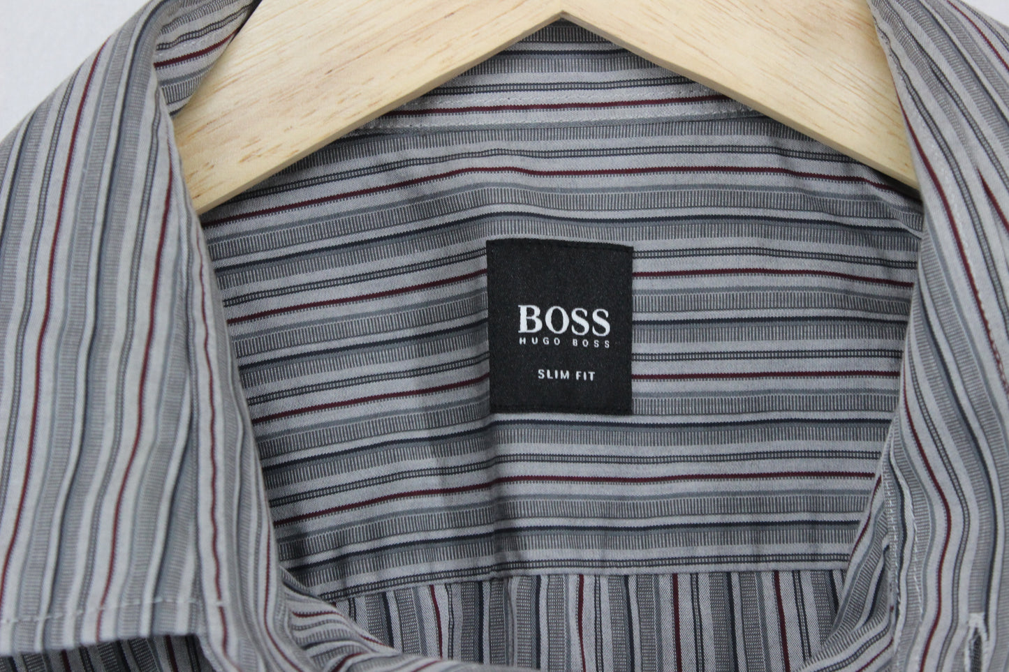 Mens Striped Shirt Slim Long Sleeve Button Up