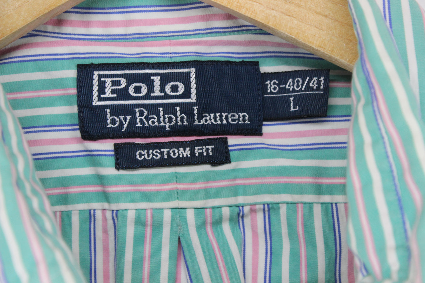 Mens Striped Shirt Custom Fit Short Sleeve