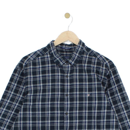 Mens Plaid Shirt Nordic Twill Regular Fit Button Down