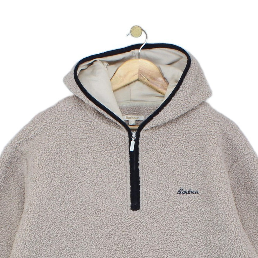 Womens Sherpa Fleece Hoodie Relaxed Fit